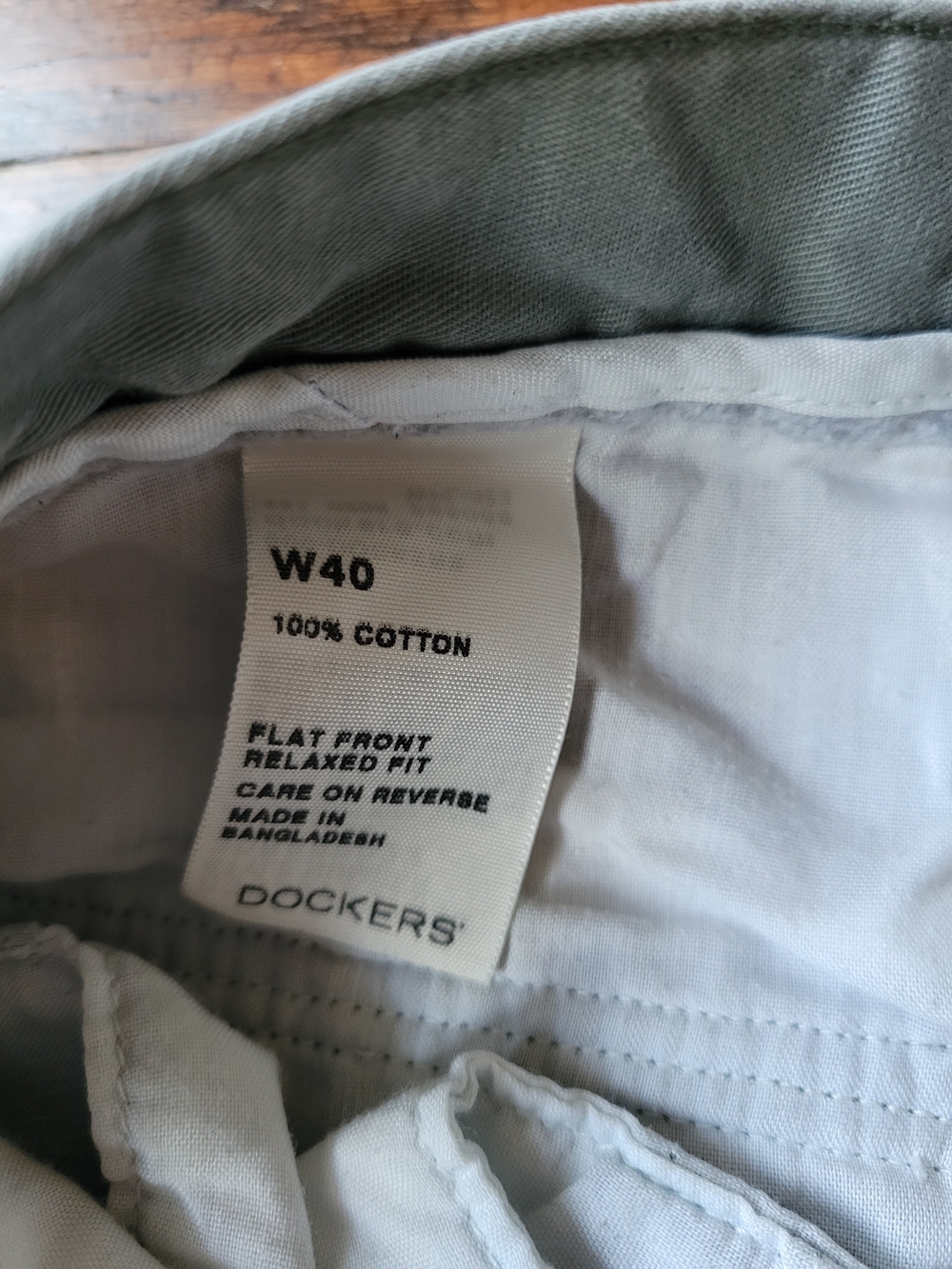 Dockers Front Flat Relaxed Fit Cargo Shorts Mens 40 Green Khaki Casual, Workwear - Picture 11 of 15
